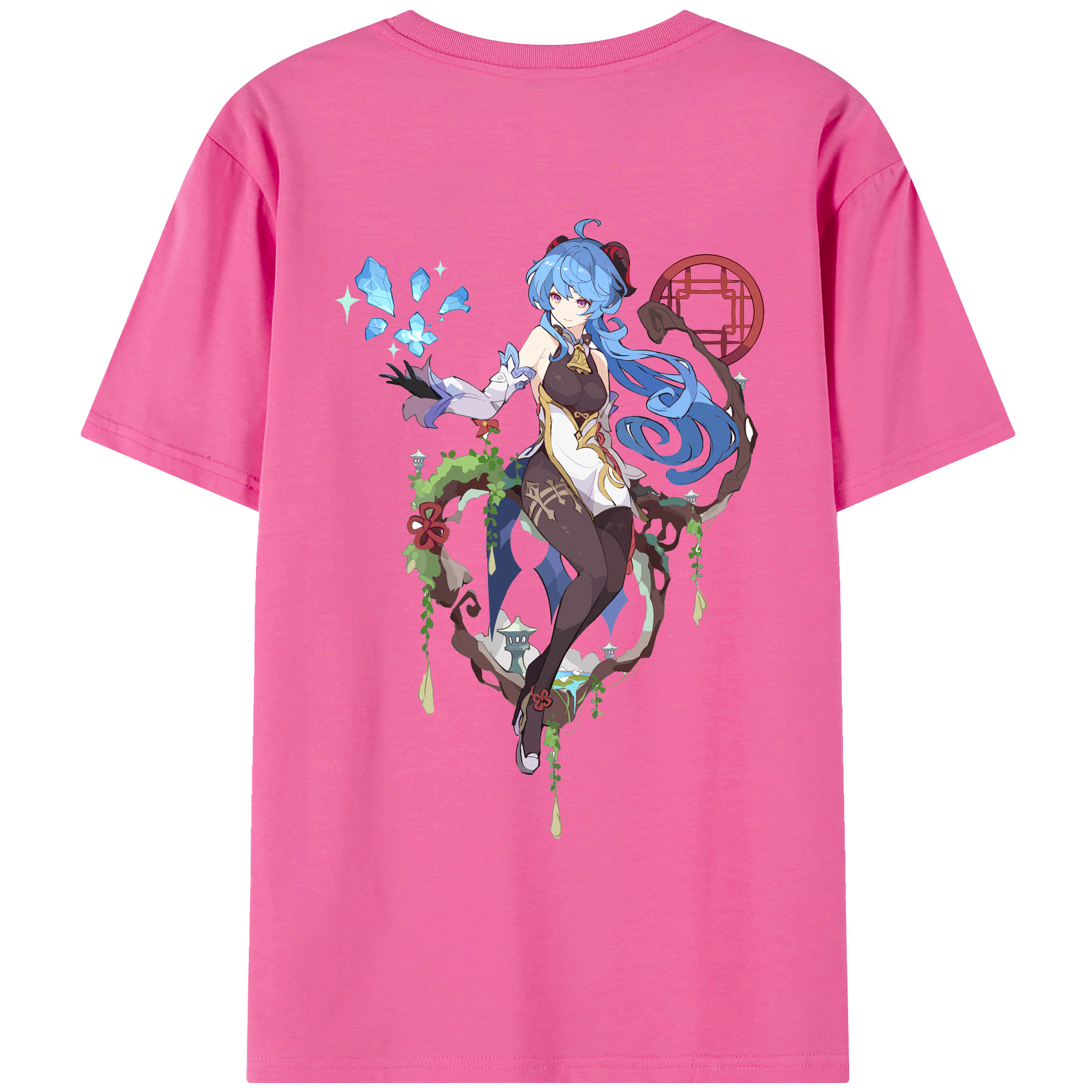 げんし神 甘雨 かんう genshin Ganyu レディース半袖Tシャツ(バックプリント)